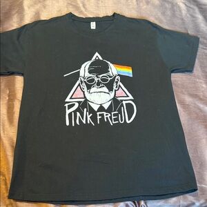 Pink Floyd Black Tee with Rainbow Design